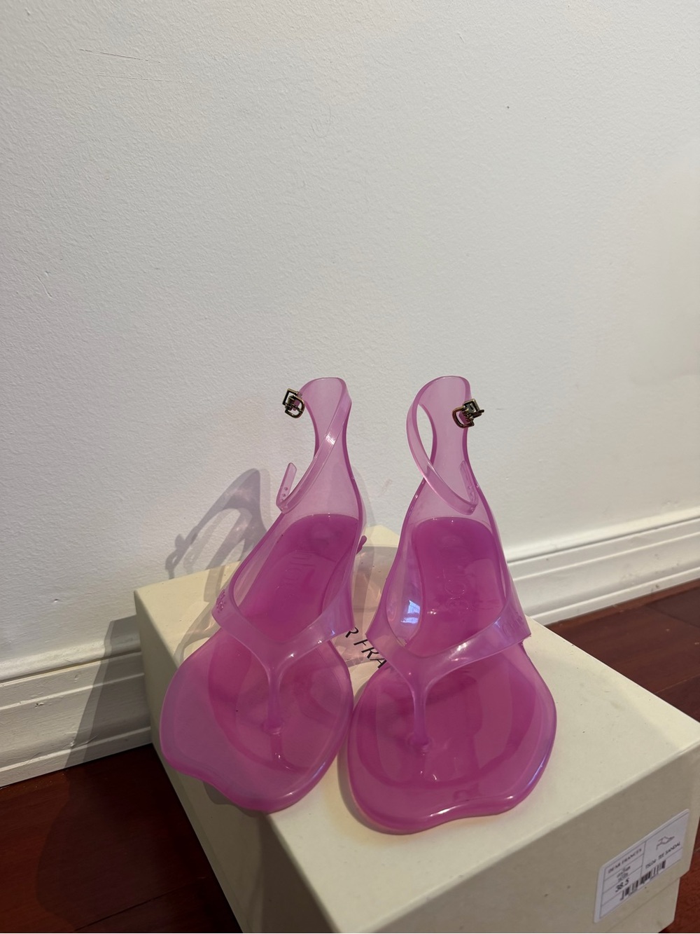 Pink Jelly Slingback Sandals - Chloe
